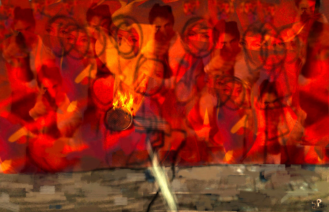 One Mic Jujhar Pannu Fire Flames Burning Man Yo